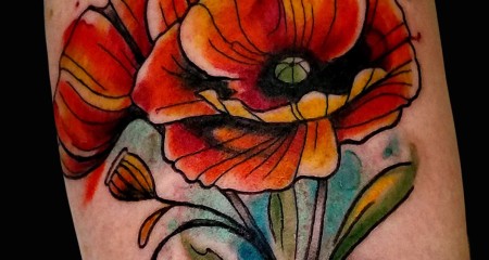 Watercolor Poppy